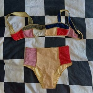 It’s Juliet | Color Block High Waisted Swim Suit